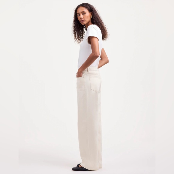 NWT Madewell Low-Slung Baggy Jeans in Vintage Ivory - Picture 3 of 14
